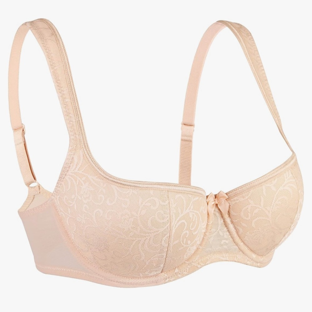 Women's Sexy Balconette Bra Demi Half Cup Push Up Lightly Padded Shelf Underwire
